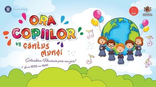 Pe 1 Iunie peste 3.000 de copii din Cantus Mundi vor sărbători  „Ora Copiilor”!