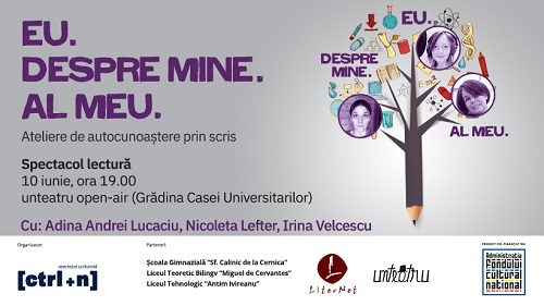 Eu. Despre mine. Al meu - spectacol lectură cu Nicoleta Lefter, Adina Andrei Lucaciu și Irina Velcescu