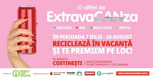 Începe o nouă ediție ExtravaCANza. Campania de colectare a dozelor din aluminiu se desfășoară în Costinești.