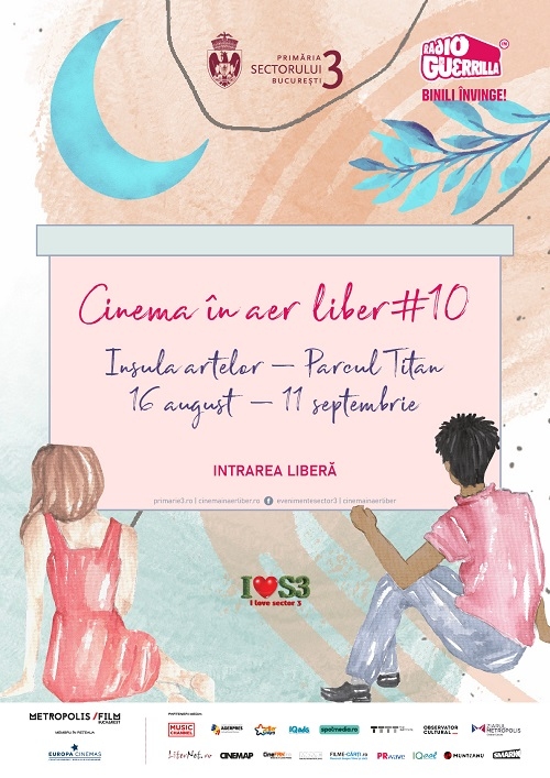 Un nou sezon de Cinema în aer liber, între 16 august și 11 septembrie, în Parcul Titan din București