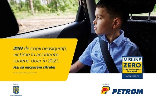 Stațiile Petrom și Poliția Română lansează o campanie pentru siguranța copiilor în mașină
