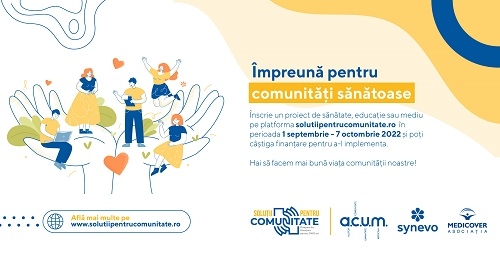 Synevo România lansează o campanie de susținere a ONG-urilor, pentru proiecte de educație, sănătate și mediu, în valoare de 150.000 de euro