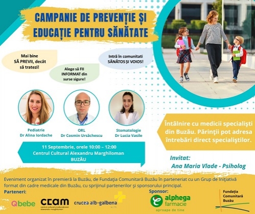 Campanie de Prevenție si Educatie pentru sănătate