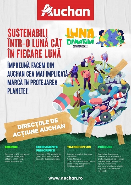 Auchan lansează Luna Climatului, o amplă campanie de conștientizare și mobilizare cu privire la schimbările climatice