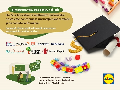 Ziua Educației: În anul școlar 2021-2022, peste 60.000 de elevi nu au abandonat școala datorită programelor sprijinite de Lidl România