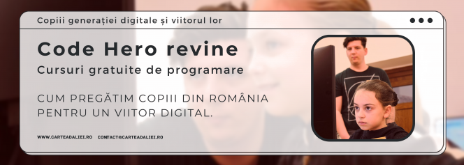 Peste 1000 de copii din mediul rural și orașele mici învață gratuit programare în cea de-a  patra ediție a programului “Code Hero”