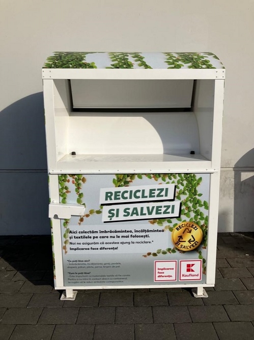 Kaufland introduce containere pentru reciclarea materialelor textile în magazinele din București și împrejurimi