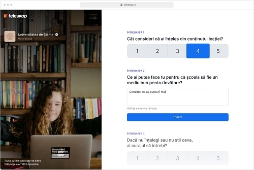 Platforma Teleskop lansează un sistem de analiză a datelor prin care școlile pot fi mai agile în a-și susține elevii în învățare