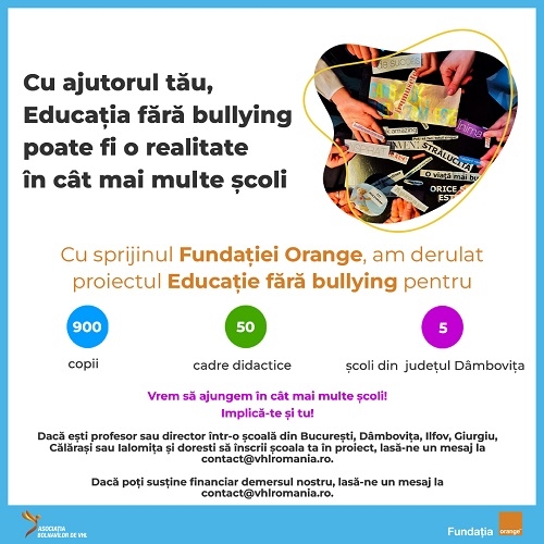 „Educaţie fără bullying”