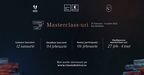 Classix Festival lansează programul de masterclass-uri Classix in Art 2023