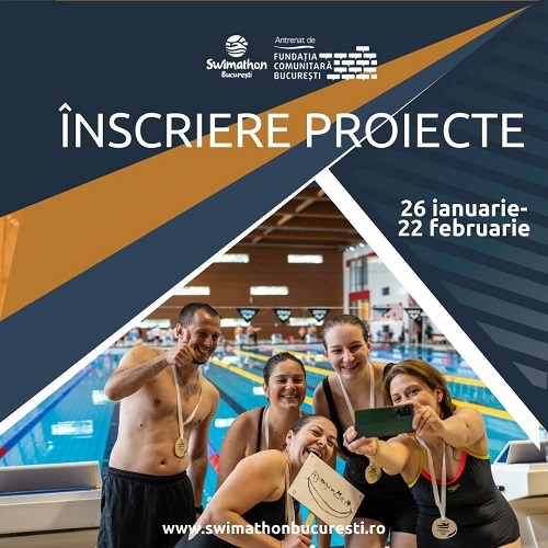 Fundația Comunitară București lansează apelul de înscriere de proiecte pentru Swimathon București 2023