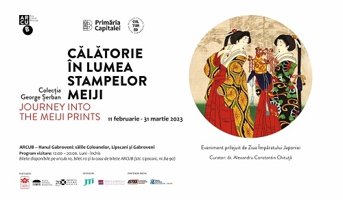 Premieră la Bucureşti: expoziţia „Călătorie în lumea stampelor Meiji”, din 11 februarie, la ARCUB