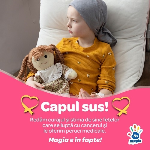 ”CAPUL SUS!” – campanie a Asociației Magic dedicată fetițelor și adolescentelor care și-au pierdut părul în urma chimioterapiei