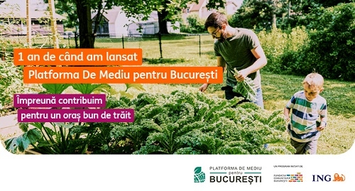 Platforma de Mediu pentru București împlinește un an de la lansare: 9 proiecte de mediu și finanțări de 1,2 milioane de lei pentru un oraș mai bun de trăit