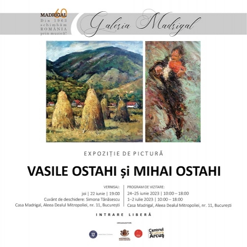 Galeria „Madrigal 60” încheie primul sezon expozițional cu vernisajul artiștilor Vasile și Mihai Ostahi