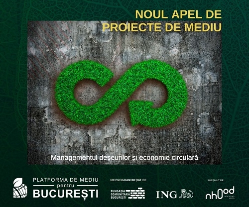 Platforma de Mediu pentru București lansează un apel de finanțare pentru proiecte de management al deșeurilor și economie circulară, în valoare de 300.000 lei
