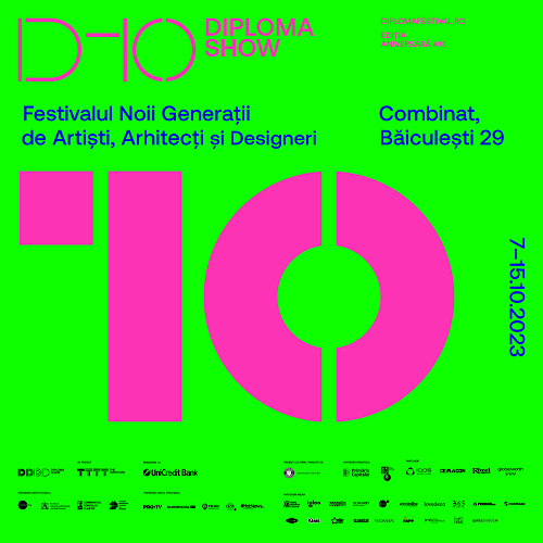 DIPLOMA Show 2023, ediția a X-a: 130 de lucrări prezentate publicului larg la Combinatul Fondului Plastic și o expunere unică de artiști din edițiile anterioare, în 10 locuri inedite din Capitală