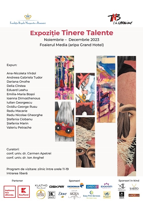 Expoziția Tinere Talente la TNB - o colecție de lucrări realizate de bursierii Fundației Regale Margareta a României, ediția 2023