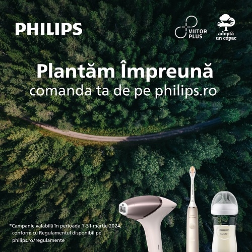 Philips România, alături de Asociația Viitor Plus, își continuă inițiativa de împădurire a României și în 2024