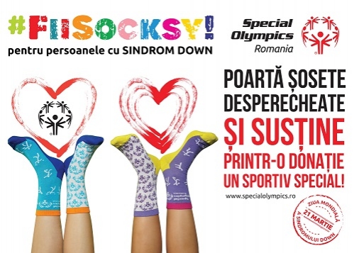 De ziua Mondială a Sindromului Down, mii de oameni au fost #SOCKSY pentru sportivii și campionii Special Olympics România