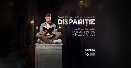 „Cititorul – O nouă specie pe cale de dispariție”  Expoziție temporară de statui vii la Muzeul Antipa
