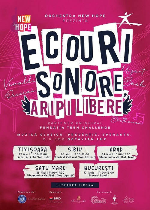 „Ecouri Sonore, Aripi Libere” – muzică pentru conversații care contează