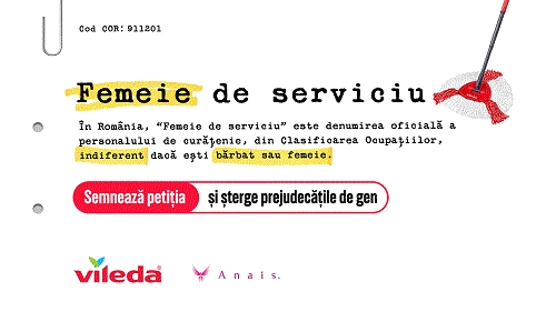 VILEDA și Asociația ANAIS lansează campania „911201”