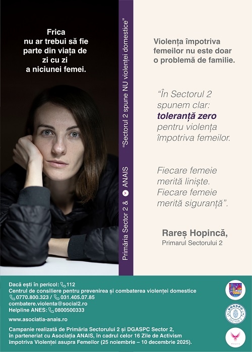 Sectorul din București cu toleranță zero față de violența împotriva femeilor