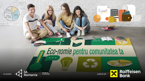 Eco-nomie pentru comunitatea ta: liceenii învață să devină consumatori responsabili și își ajută școala să obțină sprijin financiar în cadrul proiectului derulat de Raiffeisen Bank și JA România
