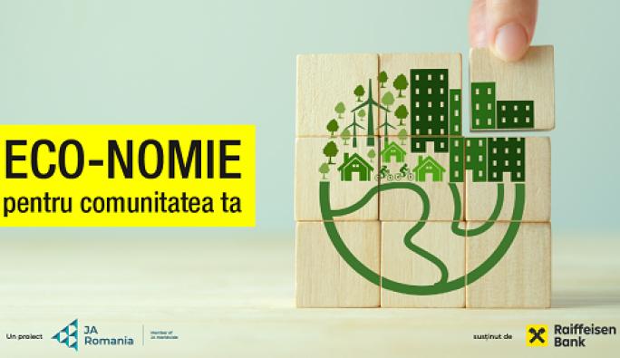 „Eco-nomie pentru comunitatea ta”, proiectul prin care JA România și Raiffeisen Bank evidențiază liceele ale căror acțiuni de mediu au creat cel mai mare impact