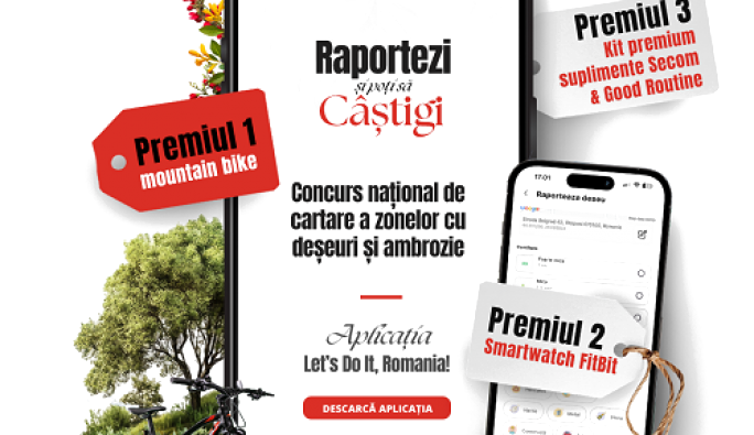 Let’s Do It, Romania! lansează primul Concurs Național de raportare a Deșeurilor și Ambroziei