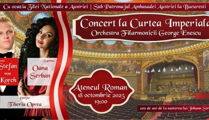 Tenorul ŞTEFAN von KORCH debutează pe 18 octombrie la Ateneul Român în „Concert la Curtea Imperială”