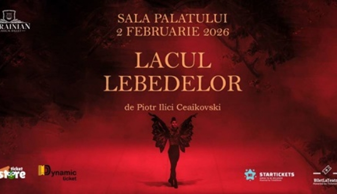 „LACUL LEBEDELOR,” simbol al baletului romantic, pe 2 februarie 2026 la Sala Palatului cu Ukrainian Classical Ballet
