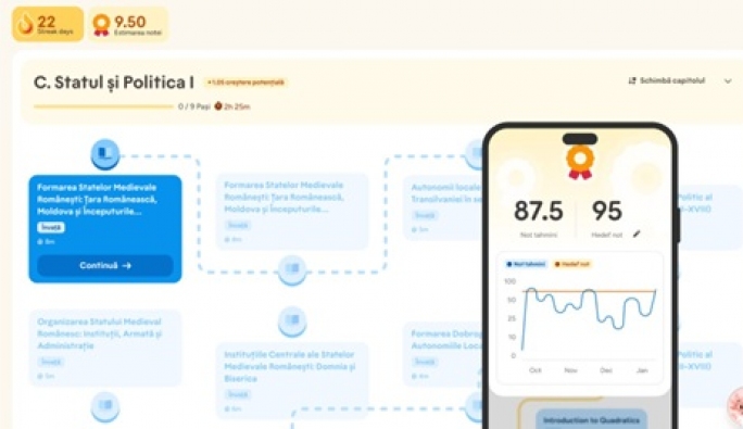 Educato, platformă de pregătire interactivă pentru examenele naționale,  propune o alternativă accesibilă la meditațiile tradiționale, prin simulări de examen, feedback imediat și estimarea notei