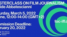 Festivalul Internațional Film O’Clock dă startul înscrierilor pentru masterclass-ul online dedicat jurnalismului de film