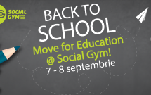 Social Gym continuă campania „Back to School! – Move for Education”