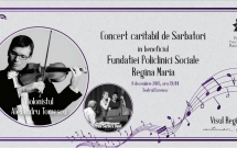 Cauza a peste 4000 de pacienți sociali, susținută intr-un concert caritabil de Crăciun de către artiștii Alexandru Tomescu și Irina Sârbu