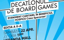 Veranda Mall va găzdui sâmbăta aceasta Decatlonul de Board Games, un eveniment caritabil al HOSPICE Casa Speranței