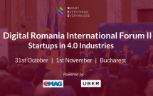 Două programe ale Comisiei Europene vor fi prezentate în premieră la Digital Romania International Forum II // Startups in 4.0 Industries