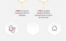 Peste 3.000 de voluntari mobilizați în primele zece luni ale anului în acțiunile organizate și programele sprijinite de Fundația Vodafone România