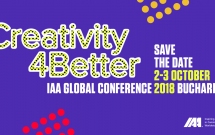 IAA România și IAA Global au stabilit data celei de-a doua ediții a Conferinței Globale IAA „Creativity 4 Better”: 2-3 octombrie 2018