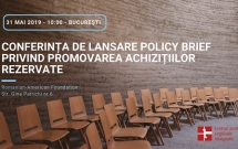 CLNR invită ONG-urile la conferința de lansare a policy brief-ului privind promovarea achizițiilor rezervate