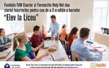 Fundația FAN Courier și Help Net extind proiectul ”Elev la liceu” // 40 de elevi din familii defavorizate vor primi burse de studiu la liceu