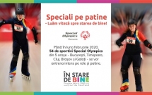 Programul ”Speciali pe Patine – Luăm viteză spre starea de bine” va fi demarat de Special Olympics în cinci orașe