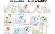 România sărbătoreşte Ziua Internaţională a Animalelor prin realizarea celui mai mare colaj cu desene despre animale