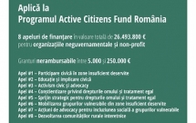 26.493.800 Euro finanțare pentru ONG-uri prin 8 apeluri de proiecte Active Citizens Fund România