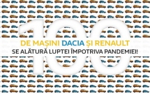 100 de vehicule Dacia și Renault mobilizate pentru lupta împotriva COVID - 19