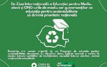 De Ziua Internațională a Educației pentru Mediu, elevii și ONG-urile de mediu cer guvernanților ca educația pentru sustenabilitate să devină prioritate națională
