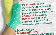 De Ziua Internațională a Sindromului Down, Special Olympics România vă provoacă să purtați #ŞoseteDesperecheate și să premiați Campionii