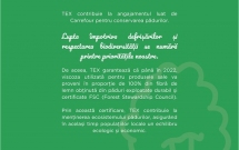 Carrefour continuă demersul pentru o modă sustenabilă și adaugă în 2021 un nou angajament TEX Responsabil de protejare a pădurilor